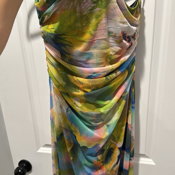 Zara Watercolor Strapless Dress - Picture 2 of 6